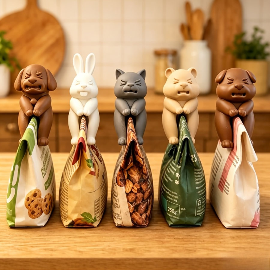 3D Animal Snack Bag Clips 1/5  - đánh giá và giá Food Snacks Gifts