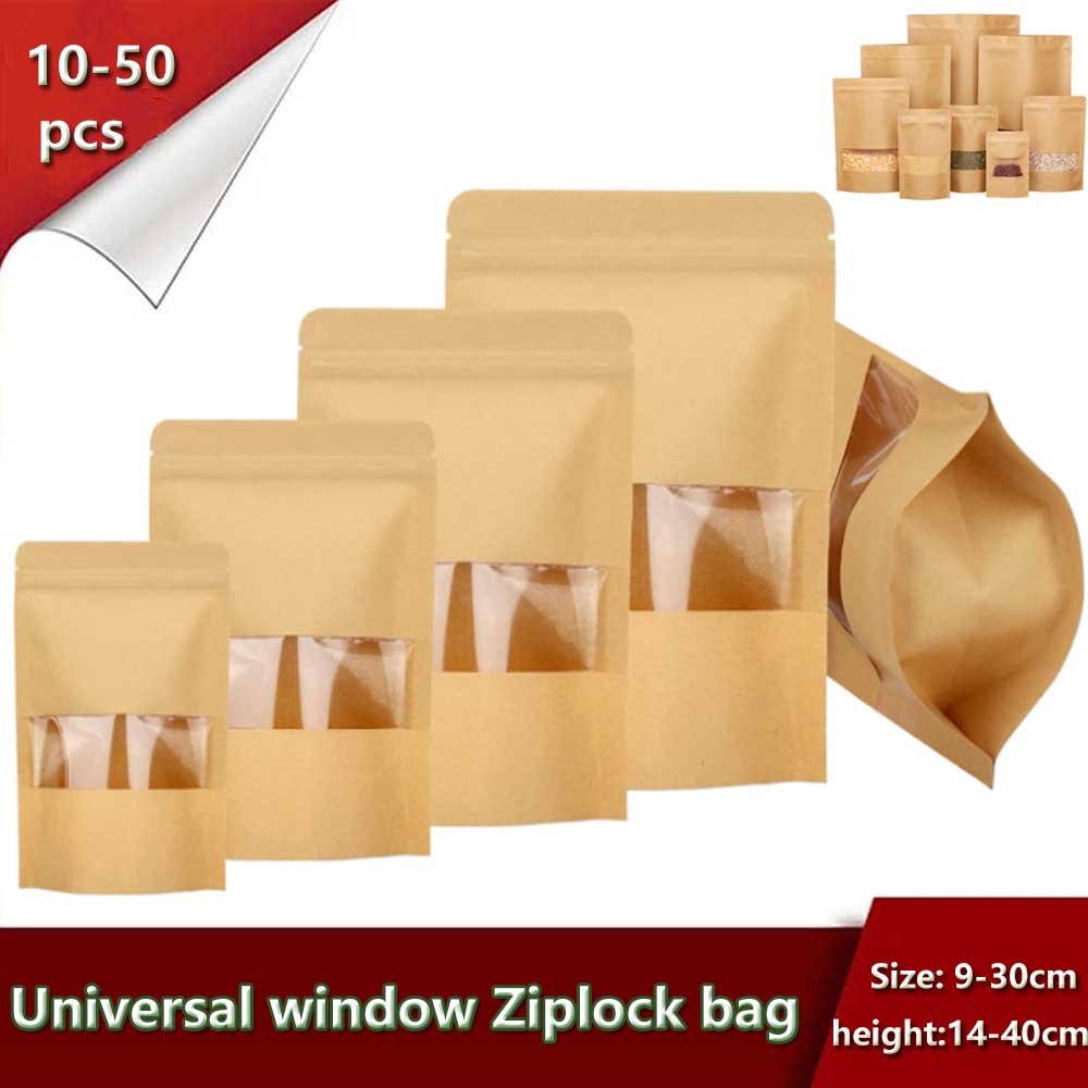 10-50pcs Upright Seal Bone Zip - đánh giá và giá Food Or Snacks