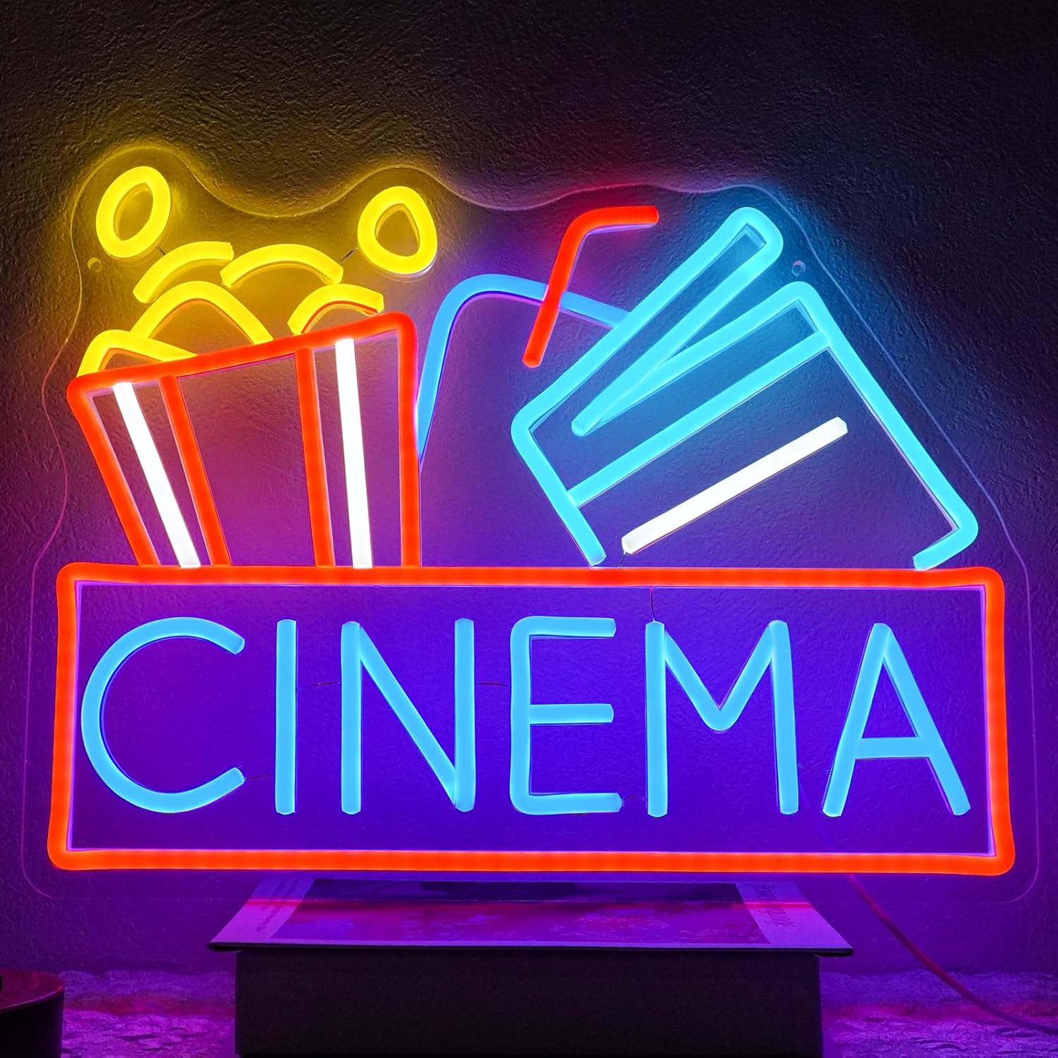 Popcorn Neon Sign Dimmable Foo - đánh giá và giá Snacks Food Video