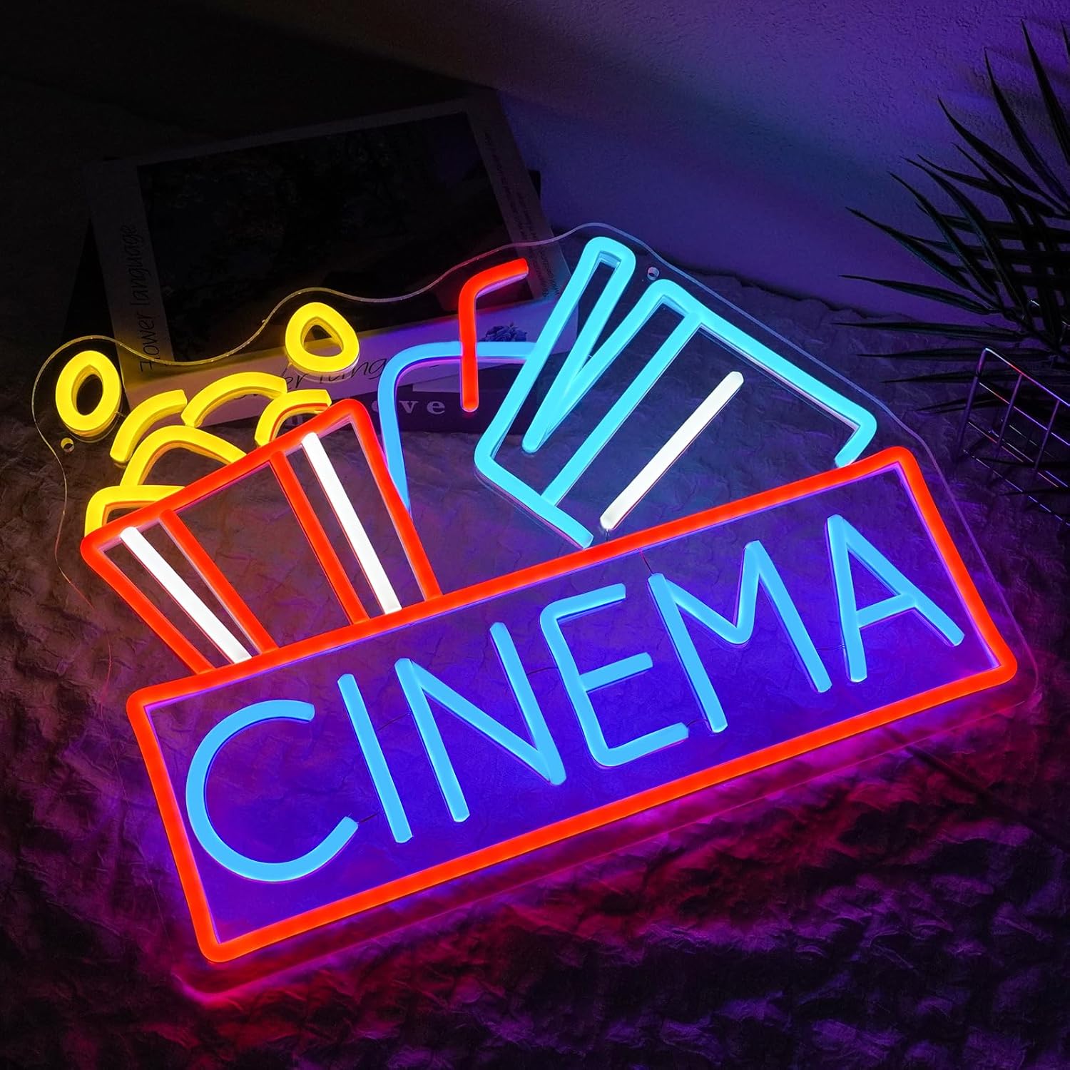 Popcorn Neon Sign Dimmable Foo - đánh giá và giá Snacks Food Video