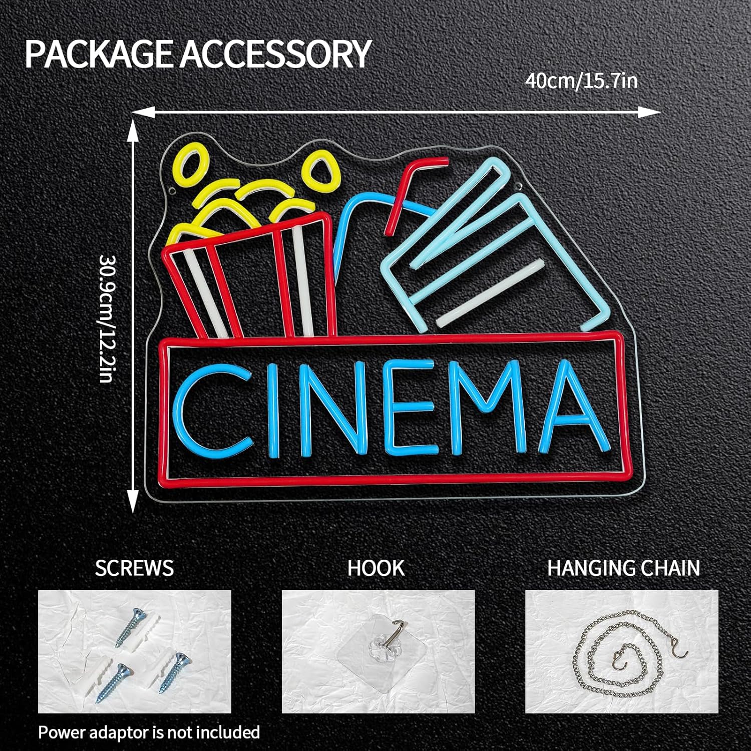 Popcorn Neon Sign Dimmable Foo - đánh giá và giá Snacks Food Video